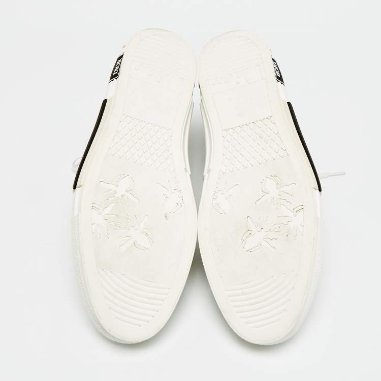 Pre Owned Dior B23 Size 47 Grey Mesh and Rubber High Top Sneakers