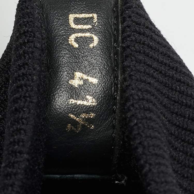 Pre Owned Dior Walk'n'Dior Size 41.5 Black Canvas and Leather Lace Up Sneakers