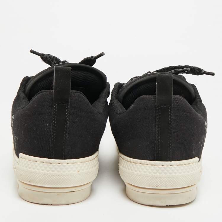 Pre Owned Dior B23 Skater Size 43 Black Canvas Low Top Sneakers