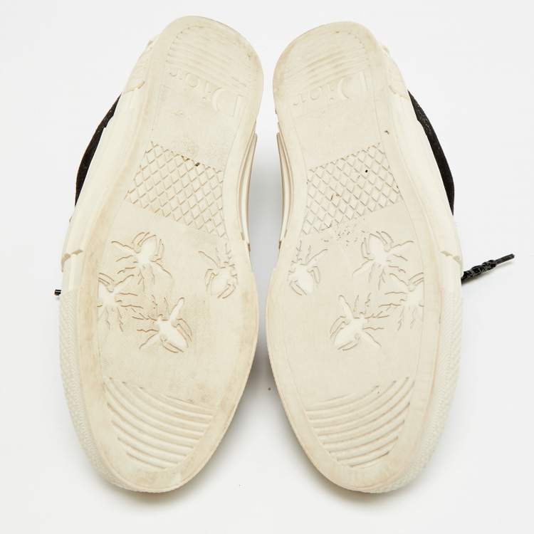 Pre Owned Dior B23 Skater Size 43 Black Canvas Low Top Sneakers