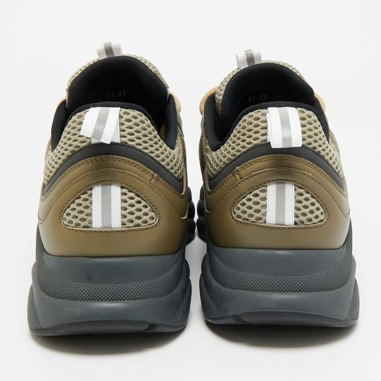 Pre Owned Dior B22 Size 42 Multicolor Leather and Mesh Low Top Sneakers