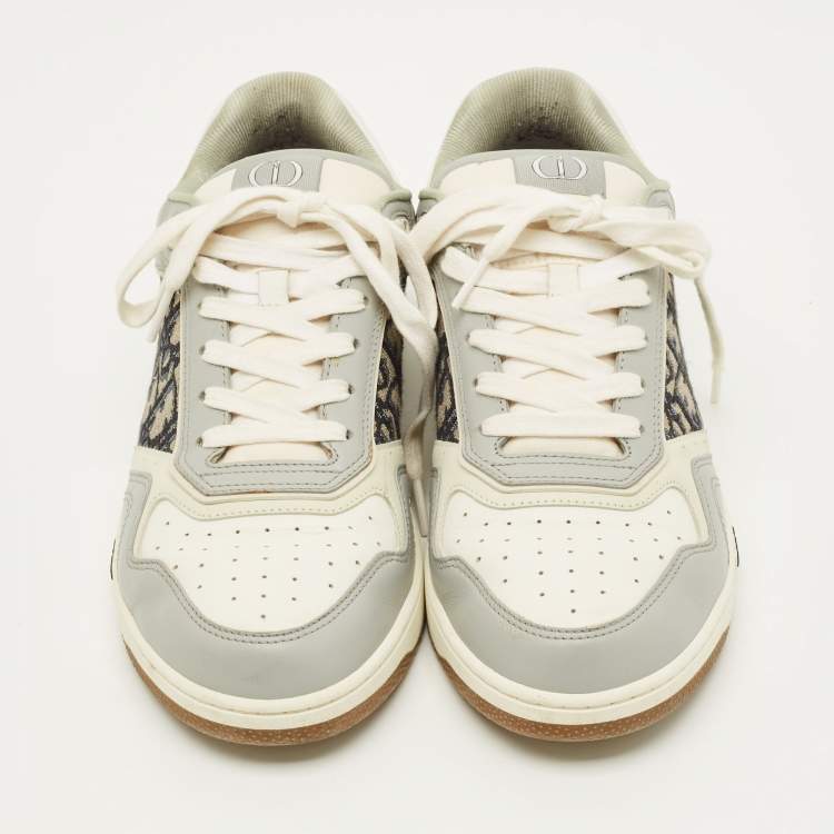 Pre Owned Dior b27 Size 43 Multicolor Canvas and Leather Lace Up Sneakers