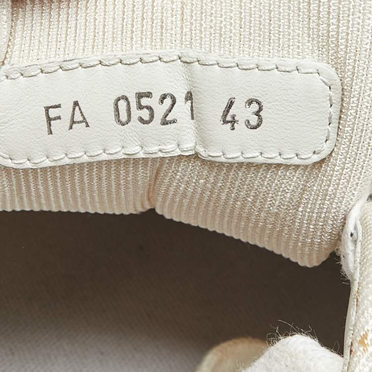 Pre Owned Dior b27 Size 43 Tricolor Oblique Canvas and Leather Lace Up Sneakers