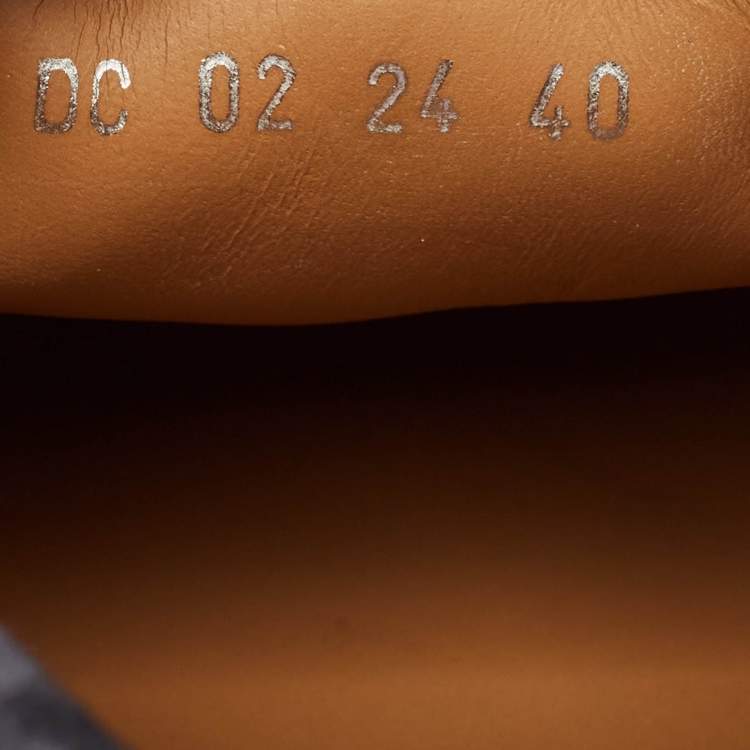 مملوكة مسبقًا Dior Granville Size 40 Navy Blue Oblique Canvas and Suede Boat Shoes