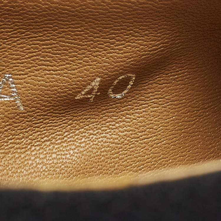 Pre Owned Dior Logo Embroidery Size 40 Black Canvas and Leather Slip On Espadrilles