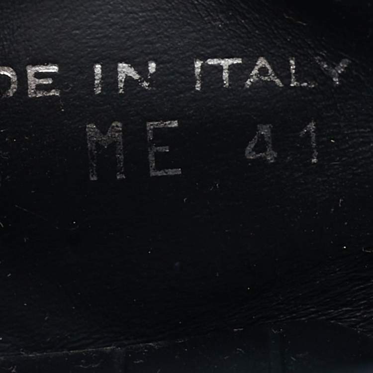 Pre Owned Dior Homme Size 41 Black Patent and Leather Low Top Sneakers