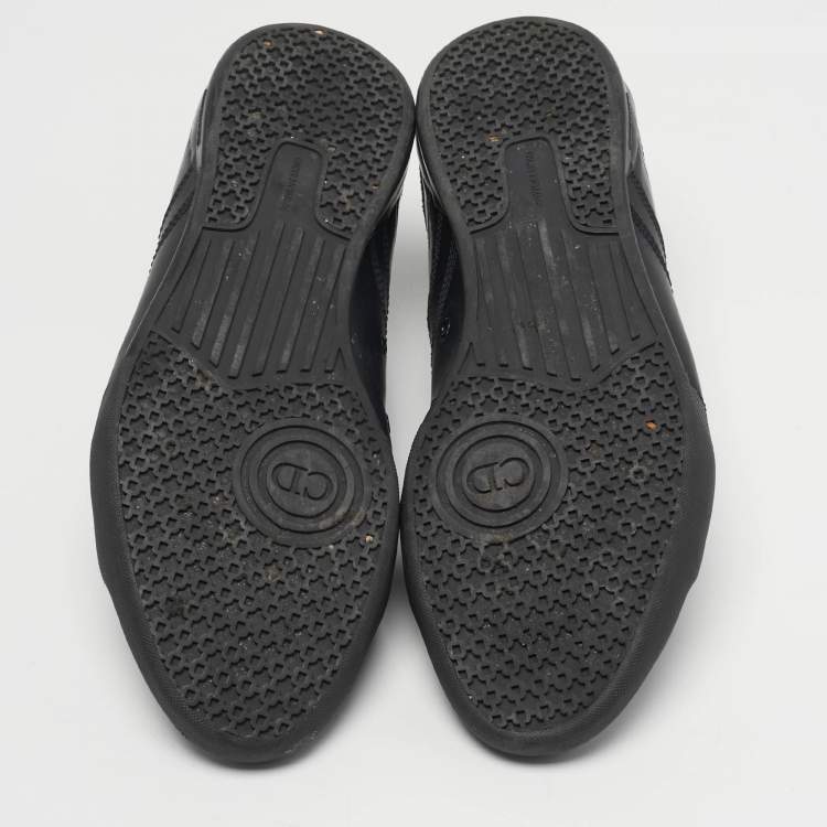 Pre Owned Dior Homme Size 41 Black Patent and Leather Low Top Sneakers