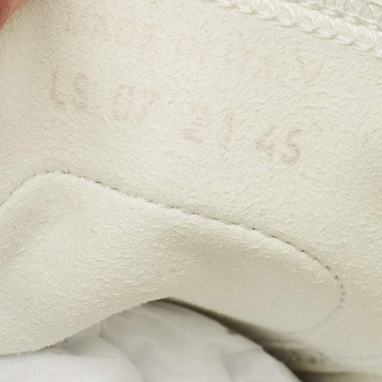 Pre Owned Dior B23 Size 45 White Mesh and PVC Lace Up Sneakers