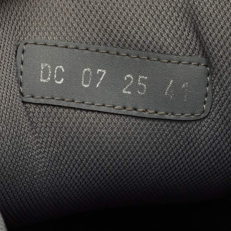 Pre Owned Dior B35 Size 41 Grey/Black Mesh and Suede NXXT Lace Up Sneakers