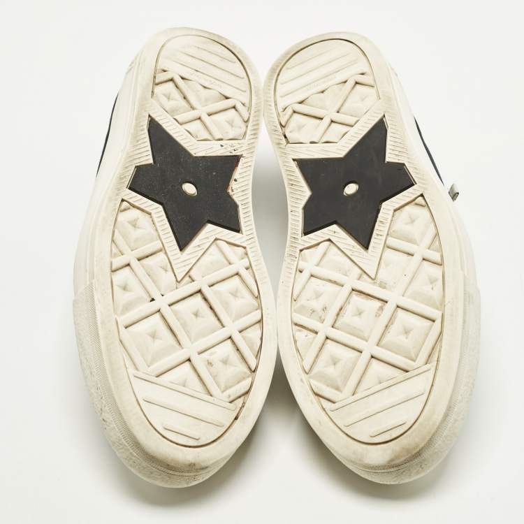 Pre Owned Dior Walk'n'Dior Size 41 Navy Blue/White Canvas Low Top Sneakers