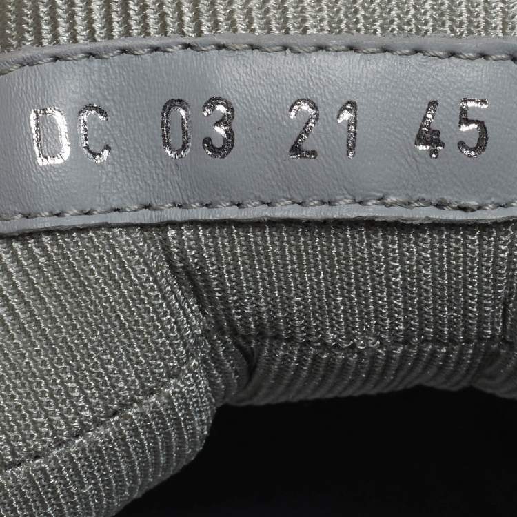 Pre Owned Dior B27 Size 45 Multicolor Jacquard and Leather High Top Sneakers