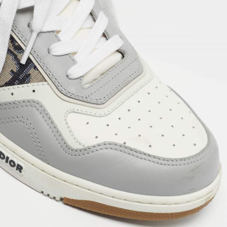 Pre Owned Dior B27 Size 45 Multicolor Jacquard and Leather High Top Sneakers