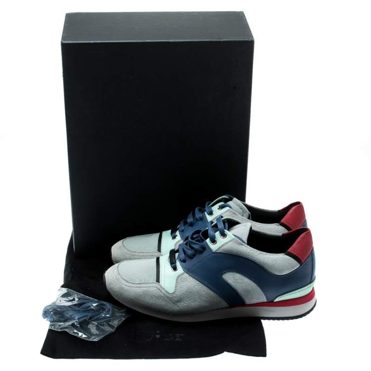 Pre Owned Dior Homme Multicolor Suede Nylon And Leather Sneakers Size 41