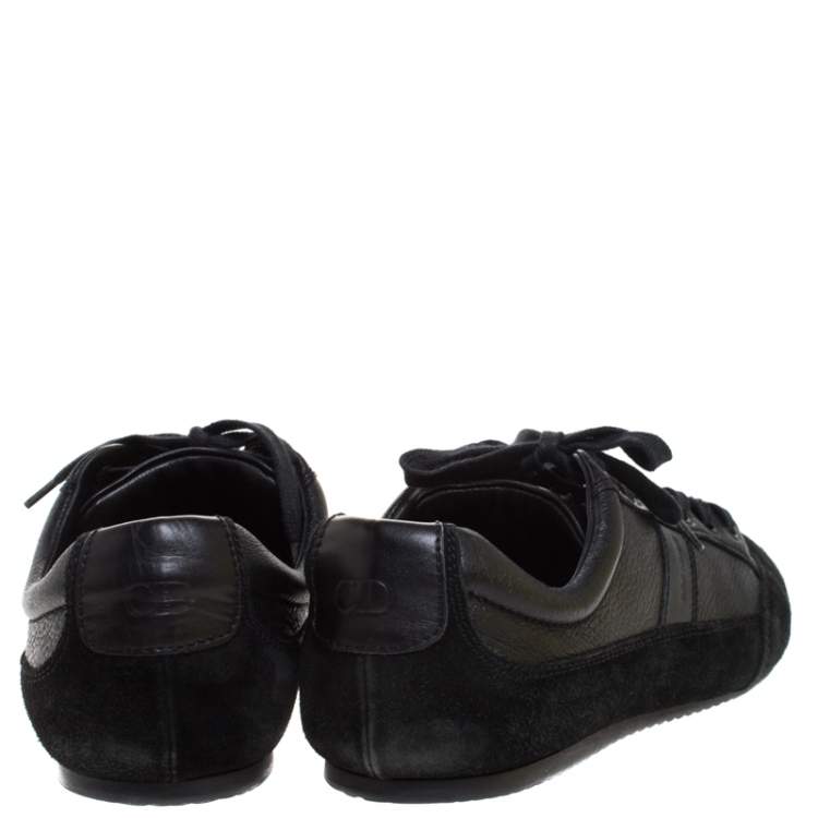 Pre Owned Dior Homme Black Suede and Leather Sneakers Size 41