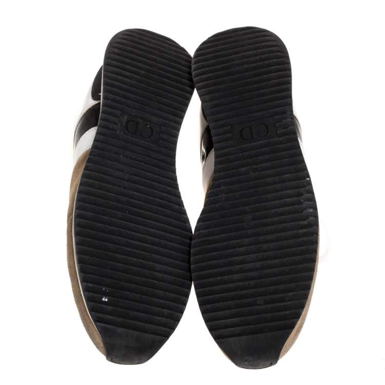 Pre Owned Dior Tricolor Suede Leather Low Top Sneakers Size 39