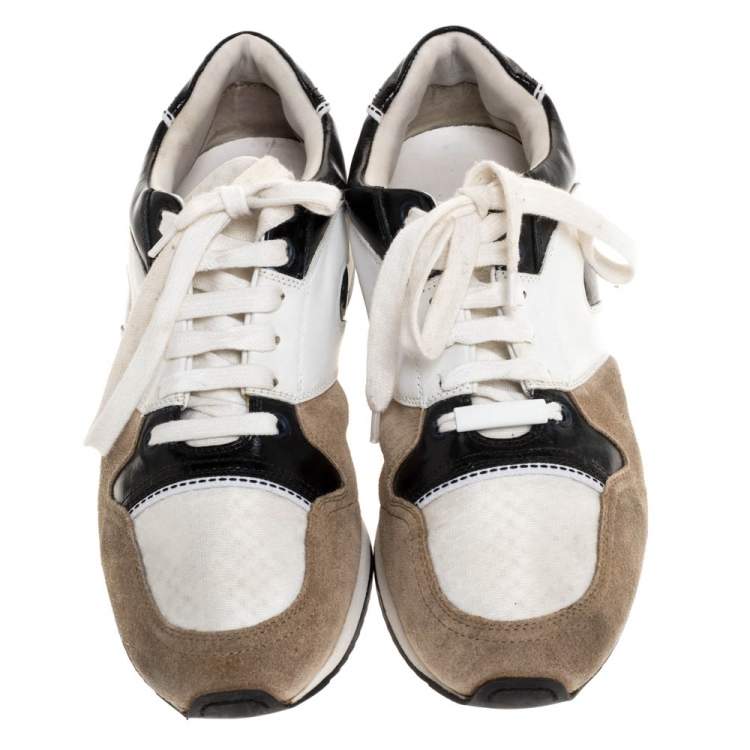 Pre Owned Dior Tricolor Suede Leather Low Top Sneakers Size 39