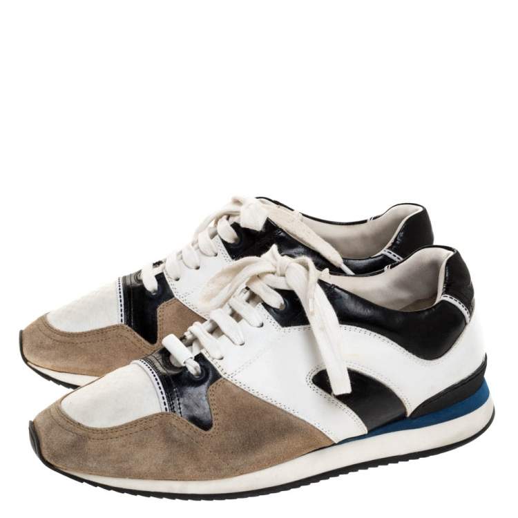 Pre Owned Dior Tricolor Suede Leather Low Top Sneakers Size 39