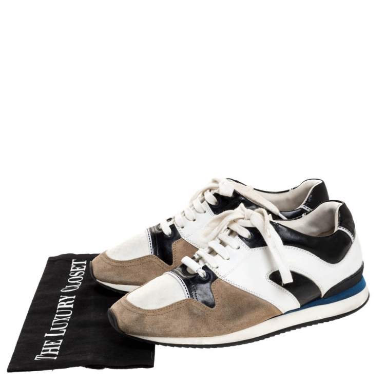 Pre Owned Dior Tricolor Suede Leather Low Top Sneakers Size 39