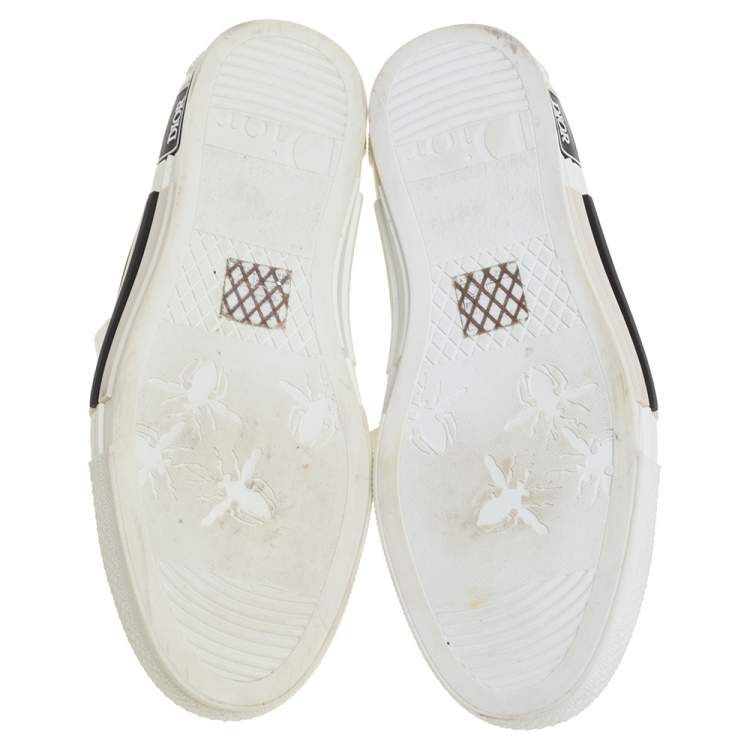 Pre Owned Dior White Oblique Mesh B23 High Top Sneakers Size 41