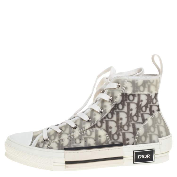 B23 Kids HighTop Sneaker White and Black Dior Oblique Technical Fabric   DIOR LT