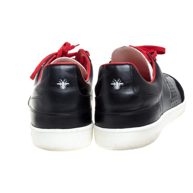 Pre Owned Dior Homme Tri Color Leather And Suede B01 Low Top Sneakers Size 45