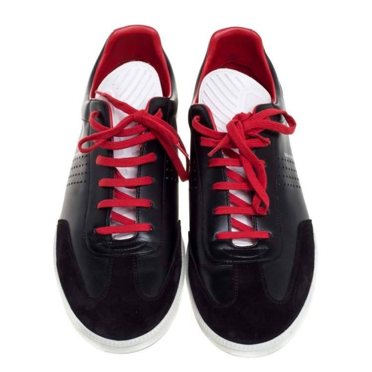 Pre Owned Dior Homme Tri Color Leather And Suede B01 Low Top Sneakers Size 45