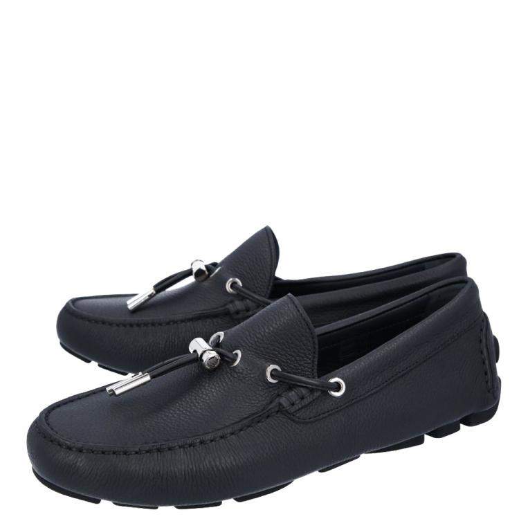 مملوكة مسبقًا Dior Black Leather Sneakers Size EU 41