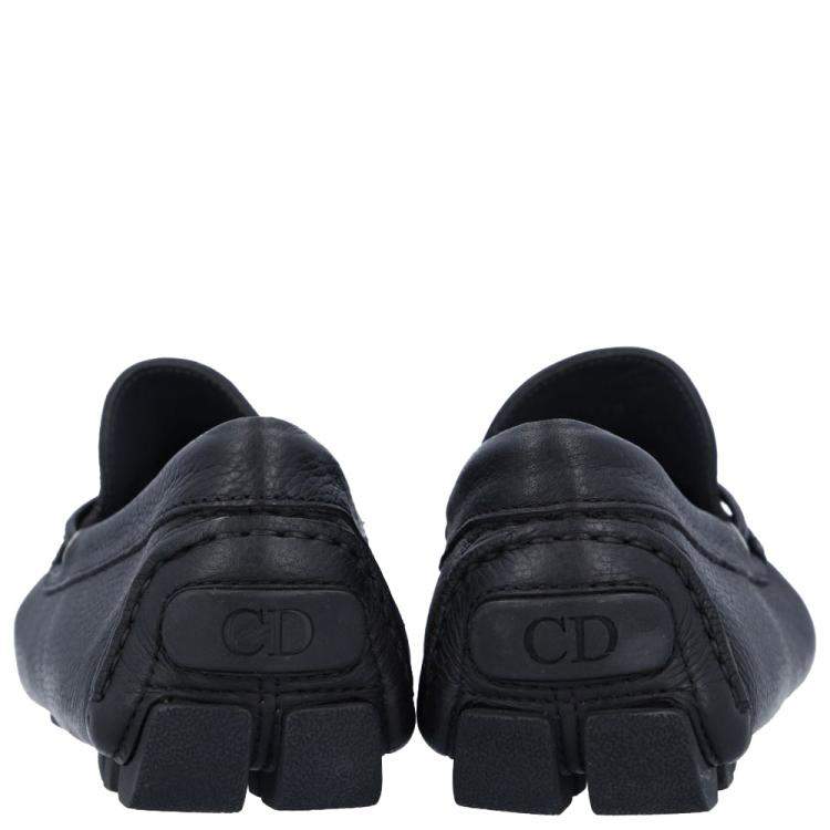 مملوكة مسبقًا Dior Black Leather Sneakers Size EU 41