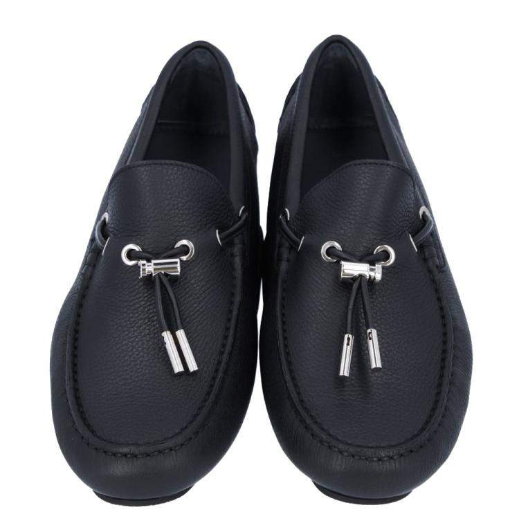 مملوكة مسبقًا Dior Black Leather Sneakers Size EU 41
