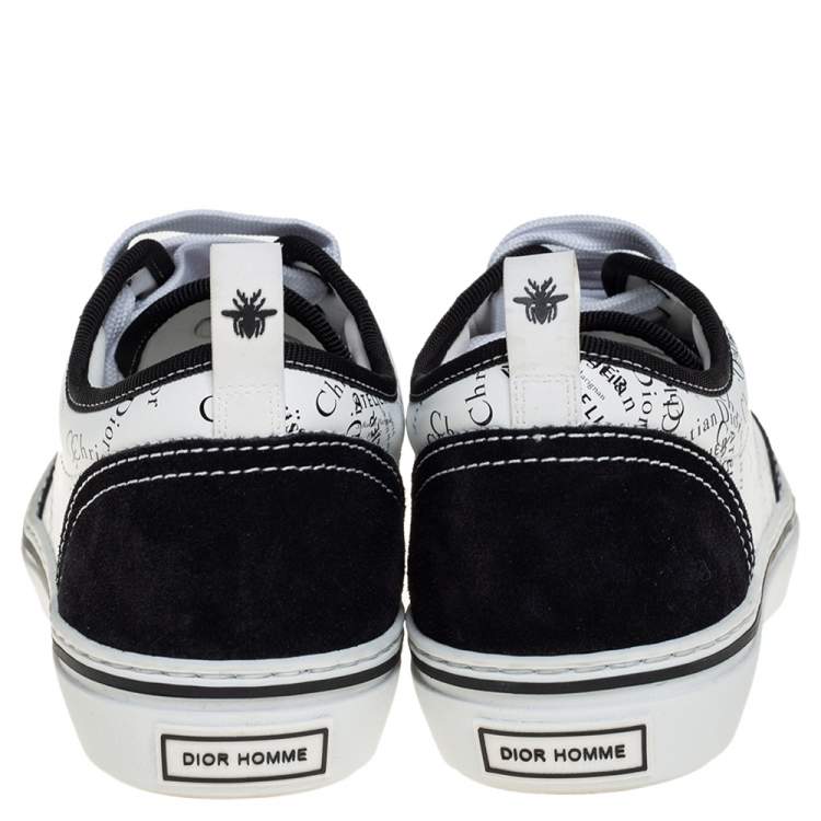 Pre Owned Dior White/Black Suede And Leather Atelier Sneakers Size 41