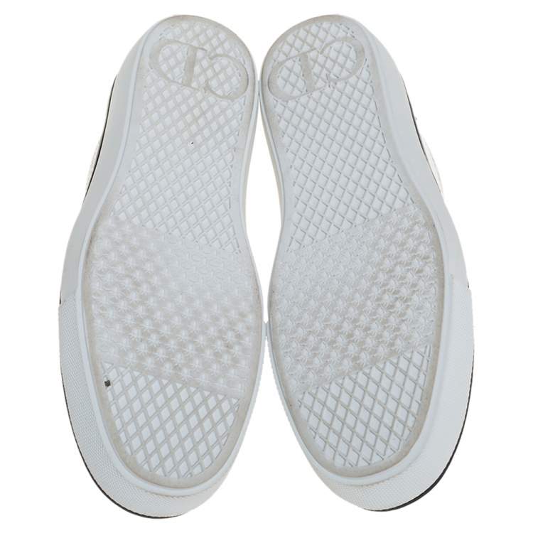 Pre Owned Dior White/Black Suede And Leather Atelier Sneakers Size 41
