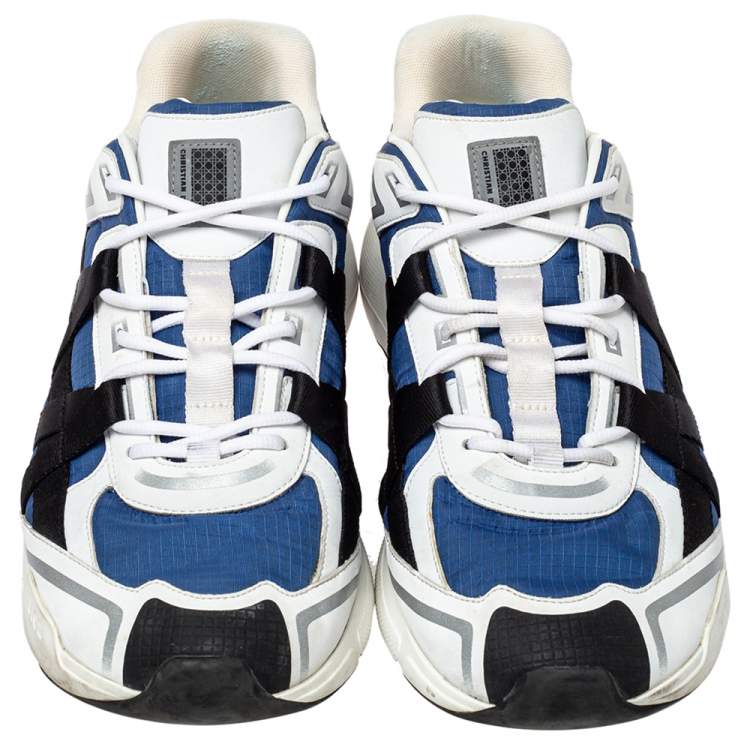 Pre Owned Dior Multicolor Leather And Fabric B24 Runtek Sneakers Size 44