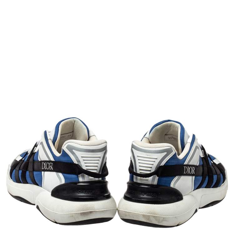 Pre Owned Dior Multicolor Leather And Fabric B24 Runtek Sneakers Size 44