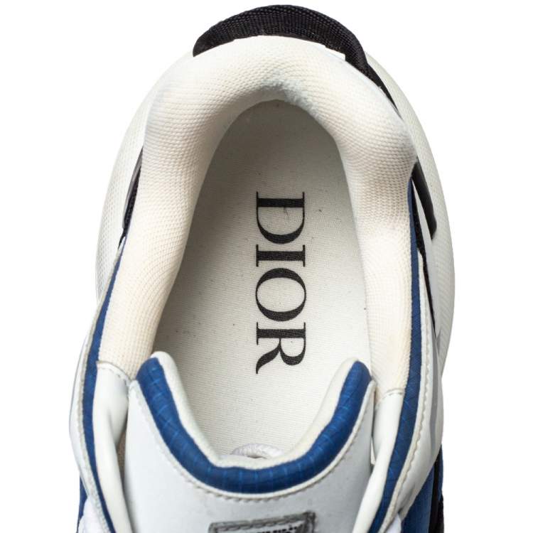 Pre Owned Dior Multicolor Leather And Fabric B24 Runtek Sneakers Size 44