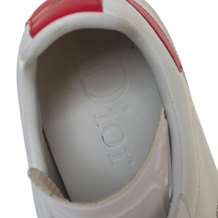 Pre Owned Dior White/Grey Suede And Leather B01 Low Top Sneakers Size 43 