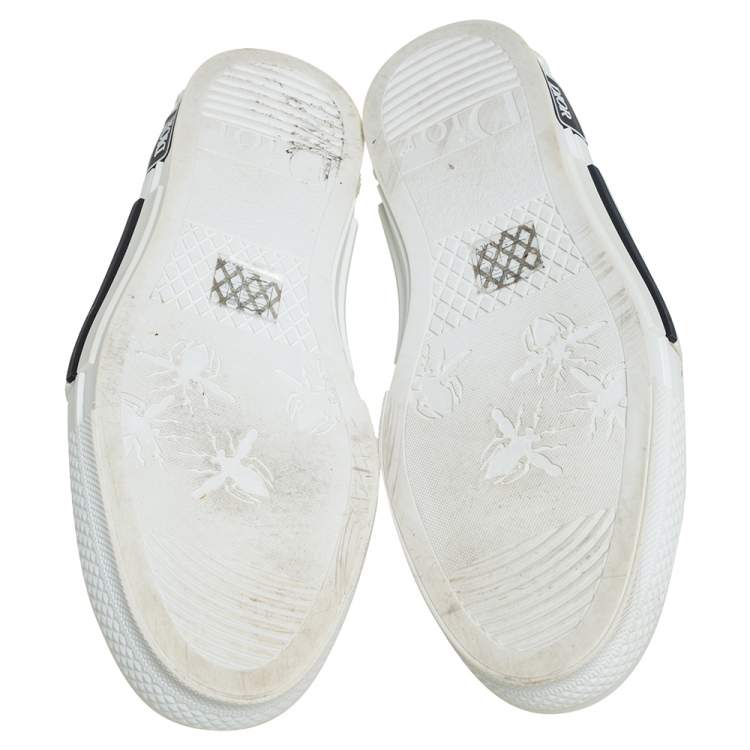 Pre Owned Dior White Vinyl And Mesh Lace Up B23 Sneakers Size 43