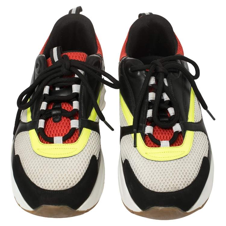 مملوكة مسبقًا Dior Multicolor Mesh And Leather B22 Runner Low Top Sneakers Size 44