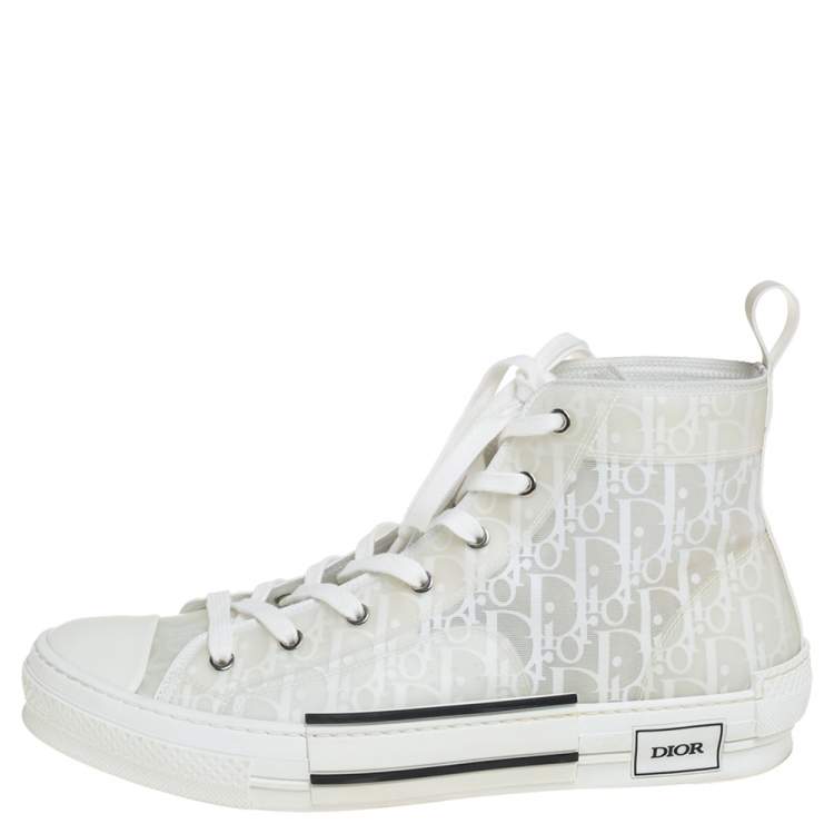 B23 Baby High-Top Sneaker Silver-Tone Dior Oblique Technical Fabric