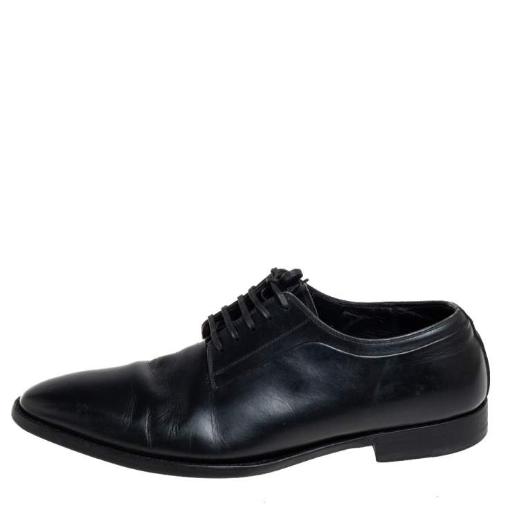Pre Owned Dior Black Leather Oxfords Size 41
