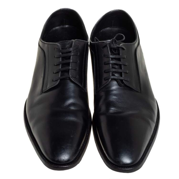 Pre Owned Dior Black Leather Oxfords Size 41