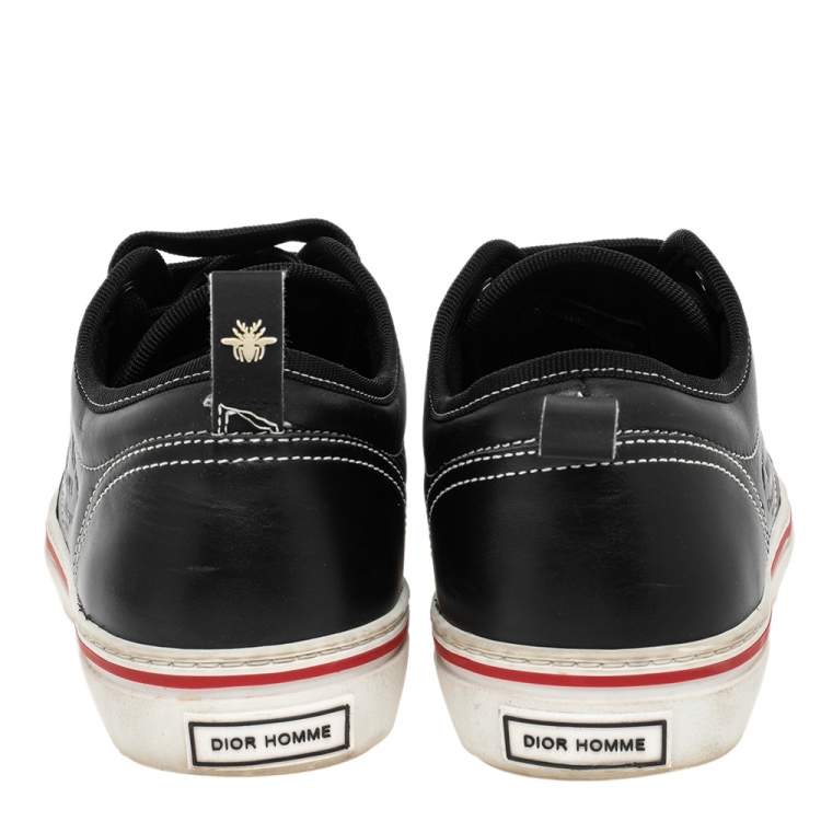 Pre Owned Dior Black Leather Atelier Low Top Sneakers Size 41.5