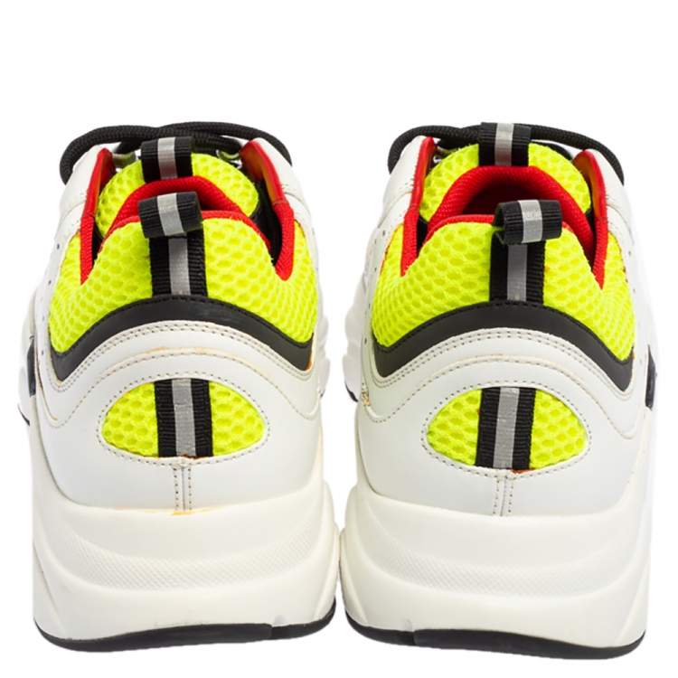 Pre Owned Dior Multicolor Mesh And Leather B22 Low Top Sneakers Size 41