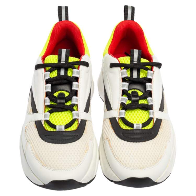 Pre Owned Dior Multicolor Mesh And Leather B22 Low Top Sneakers Size 41