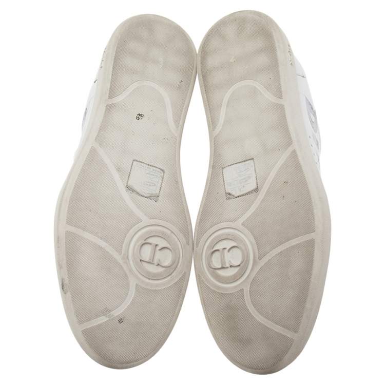 Pre Owned Dior White/Grey Suede And Leather B01 Low Top Sneakers Size 40