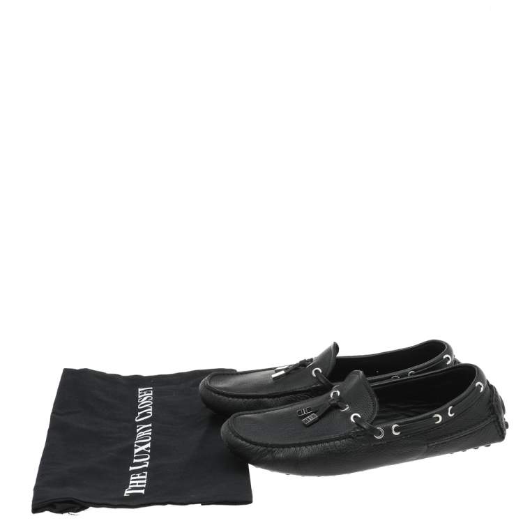 Pre Owned Dior Homme Black Leather Slip On Loafers Size 41.5