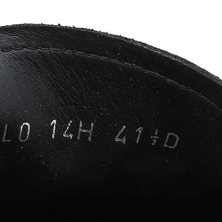 Pre Owned Dior Homme Black Leather Slip On Loafers Size 41.5