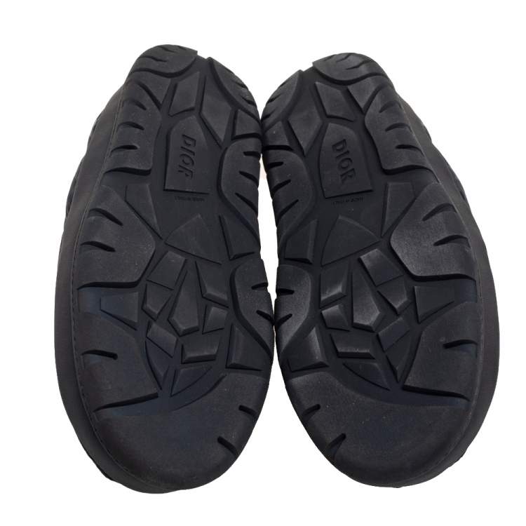 Pre Owned Dior Black Nylon And Leather Low Top Sneakers Size 44