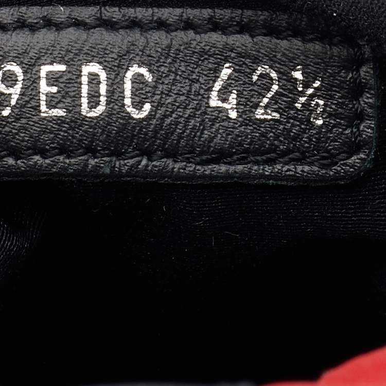 مملوكة مسبقًا Dior Homme Black/Red Knit Fabric B21 Neo Athletic Sneakers Size 42.5
