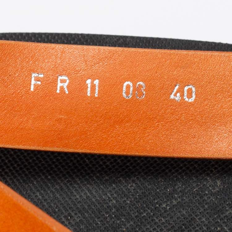 Pre Owned Dior Orange Leather Thong Flat Sandals Size 40 