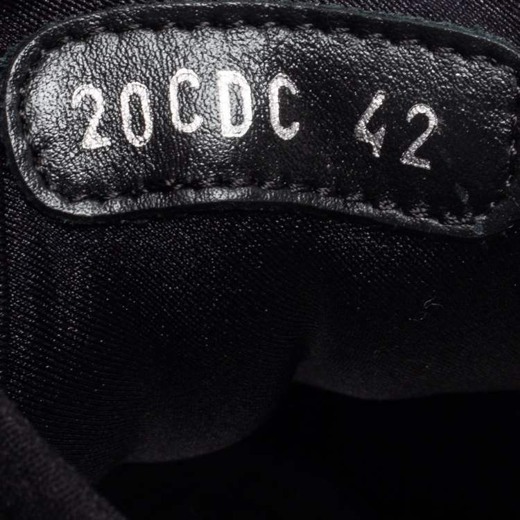 Pre Owned Dior Black Mesh and Neoprene B25 Low-Top Sneakers Size 42